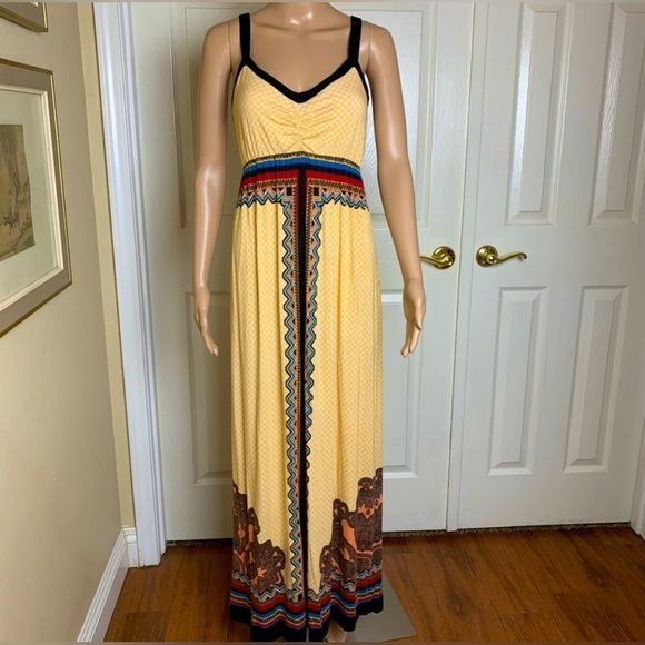 Soma Soft Comfortable Patterned Maxi Dress Sz XS - Picture 1 of 6